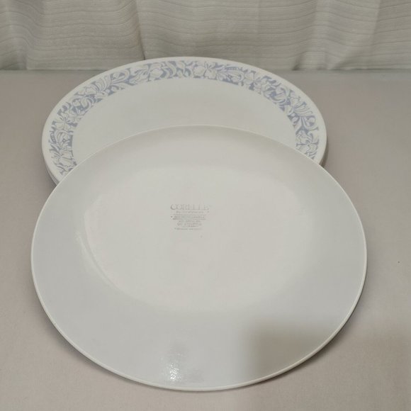 5 Corelle Sea and Sand Dinner Plates 10 1/4" light blue beige floral - Picture 5 of 9